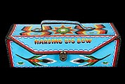 Peyote Box, Johnny Hoof (Native American, Arapaho, Oklahoma, active late 20th century), Commercial leather, metal, pigment, Arapaho